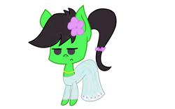 Size: 2880x1800 | Tagged: safe, artist:jeffmango, oc, oc only, oc:anon, oc:anon filly, age regression, clothes, colored, dress, female, filly, implied transformation, implied transgender transformation, tomboy taming