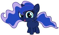 Size: 6000x3600 | Tagged: safe, artist:magister39, princess luna, alicorn, pony, 5-year-old, filly, simple background, solo, transparent background, vector, woona, younger