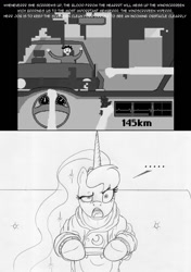 Size: 917x1300 | Tagged: safe, artist:leovictor, princess luna, alicorn, pony, comic, gamer luna, monochrome