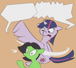 Size: 1144x1024 | Tagged: safe, artist:lazynore, twilight sparkle, twilight sparkle (alicorn), oc, oc:anon filly, alicorn, earth pony, pony, /mlp/, batman slaps robin, blank, exploitable, female, filly, floppy ears, frown, glare, mare, my parents are dead, open mouth, slap, template, wide eyes, wing slap