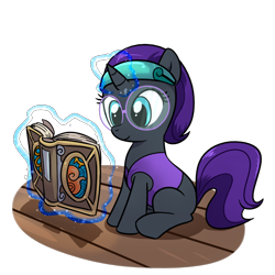 Size: 1000x1000 | Tagged: safe, artist:madmax, oc, oc only, oc:nyx, fanfic:past sins, book, filly, reading
