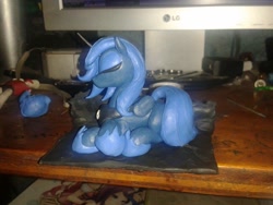 Size: 960x720 | Tagged: safe, artist:burnoid096, princess luna, alicorn, pony, clay figure, eyes closed, no mouth, s1 luna, sculpture, solo