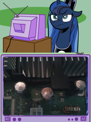 Size: 498x669 | Tagged: safe, princess luna, alicorn, pony, capacitor, exploitable meme, gamer luna, meme, obligatory pony, tv meme, xbox