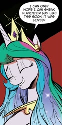 Size: 639x1280 | Tagged: safe, idw, princess celestia, alicorn, pony, spoiler:comicm10, cute, cutelestia, lip bite, solo