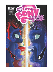 Size: 1360x1836 | Tagged: safe, artist:amy mebberson, idw, princess luna, alicorn, pony, spoiler:comic, cover, evil luna, hot topic, magic mirror, mirror universe