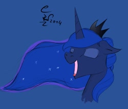 Size: 793x675 | Tagged: safe, artist:irwin, princess luna, alicorn, pony, female, horn, mare, simple background, solo