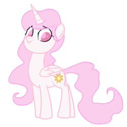 Size: 500x500 | Tagged: safe, artist:isa-isa-chan, princess celestia, alicorn, pony, cewestia, filly, solo, younger