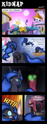 Size: 800x2109 | Tagged: safe, artist:vavacung, nightmare moon, pinkie pie, princess celestia, princess luna, alicorn, earth pony, pony, comic:to love god - to love mortal, comic, crying, pinkamena diane pie, pinkie spy, sad