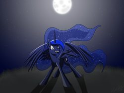 Size: 9449x7086 | Tagged: safe, artist:tsand106, princess luna, alicorn, pony, absurd resolution, grin, solo