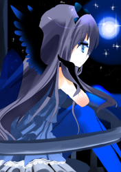 Size: 700x993 | Tagged: safe, artist:angelily-tan, princess luna, human, humanized, solo, winged humanization