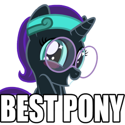 Size: 800x800 | Tagged: safe, artist:facelessjr, oc, oc only, oc:nyx, best pony, blushing, image macro