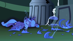 Size: 1072x603 | Tagged: safe, screencap, princess luna, alicorn, pony, friendship is magic, castle of the royal pony sisters, s1 luna, solo