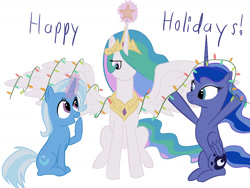 Size: 1280x960 | Tagged: safe, artist:tootootaloo, princess celestia, princess luna, trixie, alicorn, pony, ask princess luna