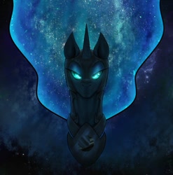 Size: 889x899 | Tagged: safe, artist:sevireth, nightmare moon, oc, oc:nyx, armor, epic, nightmare nyx, portrait, solo