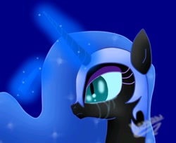 Size: 621x507 | Tagged: safe, artist:fudgebiskets, nightmare moon, oc, oc:nyx, crying, nightmare nyx, solo