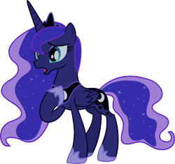 Size: 527x496 | Tagged: safe, artist:lightningbolt, derpibooru exclusive, princess luna, alicorn, pony, twilight's kingdom, night, simple background, solo, svg, transparent background, vector