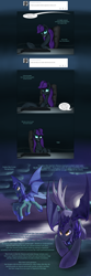 Size: 1280x3849 | Tagged: safe, artist:sevireth, oc, oc:nyx, alicorn, bat pony, pony, armor, ask, chair, ear tufts, female, flying, frown, glare, grin, keyboard, looking at you, looking up, male, mare, night guard, older, open mouth, sharp teeth, sitting, smiling, smirk, speech bubble, spread wings, stallion, teeth, text, tumblr, wings