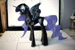 Size: 1024x682 | Tagged: safe, artist:kass-the-dragon, oc, oc only, oc:nyx, computer, laptop computer, papercraft, photo