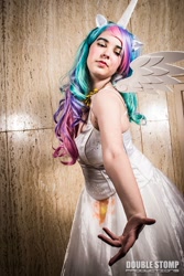 Size: 683x1024 | Tagged: safe, artist:lochlan o'neil, princess celestia, human, clothes, cosplay, dress, irl, irl human, photo, solo