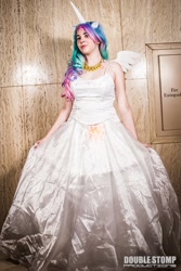 Size: 683x1024 | Tagged: safe, artist:lochlan o'neil, princess celestia, human, clothes, cosplay, dress, irl, irl human, photo, solo