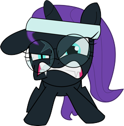 Size: 4000x4050 | Tagged: safe, artist:laczkour, oc, oc only, oc:nyx, angry, broken glasses, ear twitch, imminent death, rage, simple background, solo, white background