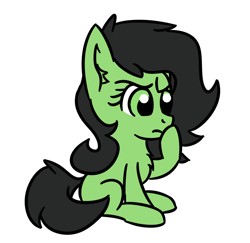 Size: 1476x1432 | Tagged: artist needed, safe, oc, oc only, oc:anon filly, pony, boop, chest fluff, female, filly, simple background, solo, white background