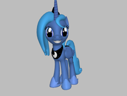 Size: 2000x1500 | Tagged: safe, princess luna, alicorn, pony, pony creator 3d, ponylumen, s1 luna, simple background, solo