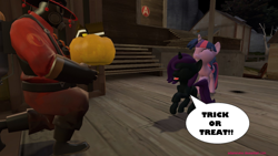 Size: 1024x576 | Tagged: safe, artist:adamirvine, twilight sparkle, oc, oc:nyx, 3d, gmod, team fortress 2