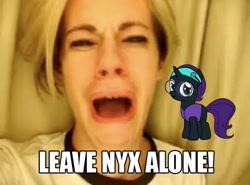 Size: 478x354 | Tagged: safe, oc, oc only, oc:nyx, alicorn, pony, alicorn oc, meme, op is trying to start shit, whining, wtf