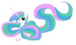 Size: 750x450 | Tagged: safe, artist:jazzybrony, princess celestia, alicorn, pony, lady skylicorn, long hair, long mane, long tail, solo