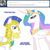 Size: 637x637 | Tagged: safe, artist:songoharotto, princess celestia, oc, oc:aquilinus, alicorn, pony, ask, ask aquilinus, beard, royal guard, tumblr