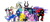 Size: 1600x700 | Tagged: safe, discord, lord tirek, nightmare moon, pluto, princess cadance, princess celestia, princess erroria, princess luna, princess skyla, queen chrysalis, twilight sparkle, twilight sparkle (alicorn), oc, oc:fausticorn, oc:niggertron, oc:nyx, oc:tiara ultima, oc:ticket, alicorn, changeling, changeling queen, pony, 4chan, alicorn oc, meme, red and black oc, simple background, tiara ultima, transparent background