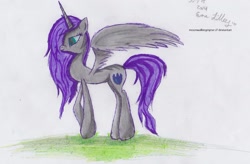 Size: 1024x671 | Tagged: safe, artist:moonwalkingmjeve, oc, oc only, oc:nyx, alicorn, pony, alicorn oc, solo