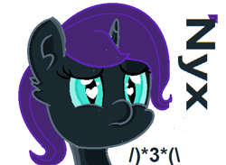 Size: 542x396 | Tagged: safe, artist:twinklesparklalicorn, oc, oc only, oc:nyx, alicorn, pony, alicorn oc, heart eyes, solo