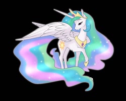 Size: 1280x1024 | Tagged: safe, artist:sugarcup, princess celestia, alicorn, pony, cutie mark, female, horn, jewelry, raised hoof, regalia, simple background, smiling, solo, wings