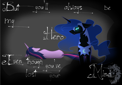 Size: 2452x1716 | Tagged: safe, artist:scariswolf, twilight sparkle, oc, oc:nyx, fanfic:past sins, nightmare nyx