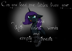 Size: 1024x731 | Tagged: safe, artist:scariswolf, oc, oc only, oc:nyx, alicorn, pony, fanfic:past sins, alicorn oc, solo