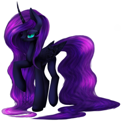 Size: 1400x1400 | Tagged: safe, artist:eudintoma, oc, oc only, oc:nyx, alicorn, pony, female, mare, older, solo