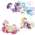 Size: 900x900 | Tagged: safe, artist:missmagicalwolf, applejack, fluttershy, pinkie pie, princess celestia, rarity, twilight sparkle, twilight sparkle (alicorn), alicorn, classical unicorn, earth pony, pegasus, pony, unicorn, :p, blushing, boop, cuddling, cute, eyes closed, female, floppy ears, flutterpie, happy, heart, horns are touching, hug, leonine tail, lesbian, mare, noseboop, open mouth, prone, rarijack, shipping, simple background, smiling, snuggling, spread wings, tongue out, twilestia, unshorn fetlocks, winghug