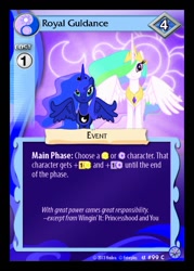 Size: 869x1213 | Tagged: safe, princess celestia, princess luna, alicorn, pony, ccg, enterplay, mlp trading card game