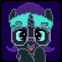 Size: 200x200 | Tagged: artist needed, safe, oc, oc only, oc:nyx, avatar, cute, icon, pixel art, solo