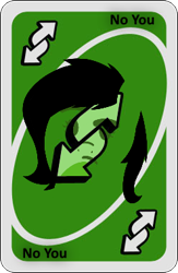 Size: 248x380 | Tagged: safe, artist:tuberculosis, edit, oc, oc only, oc:anon filly, earth pony, pony, emoji, female, filly, green, joke, meme, no u, reverse card, solo, thinking, thinking emoji, uno