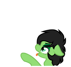 Size: 4840x4560 | Tagged: safe, artist:daku, oc, oc only, oc:anon filly, absurd resolution, exploitable, female, filly, floppy ears, licking, lidded eyes, open mouth, simple background, solo, the taste of a liar, tongue out, transparent background