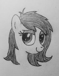 Size: 583x747 | Tagged: safe, artist:eatcarbs, oc, oc:anon filly, earth pony, pony, female, filly, solo, traditional art
