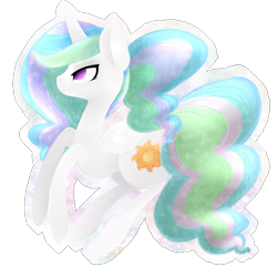 Size: 2000x2000 | Tagged: safe, artist:grandifloru, princess celestia, alicorn, pony, female, mare, simple background, smiling, solo, transparent background