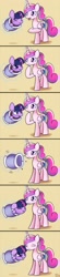 Size: 600x2740 | Tagged: safe, artist:solar-slash, princess cadance, twilight sparkle, alicorn, pony, unicorn, comic, cookie, cookie jar, duo, duo female, eating, female, filly, filly twilight sparkle, grin, smiling, stuck, sweet obsession, teen princess cadance, younger