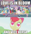 Size: 500x560 | Tagged: safe, edit, edited screencap, screencap, apple bloom, applejack, bruce mane, caesar, fine line, fluttershy, lyrica lilac, maxie, princess cadance, rainbow dash, rarity, royal ribbon, shining armor, star gazer, twinkleshine, alicorn, earth pony, pegasus, pony, unicorn, a canterlot wedding, lesson zero, season 2, balloon, bloom is in love, bridesmaid dress, clothes, confetti, count caesar, dress, grin, heart eyes, hub logo, hubble, love is in bloom, pun, smiling, star wars, streamers, the hub, wedding dress, wingding eyes, yoda