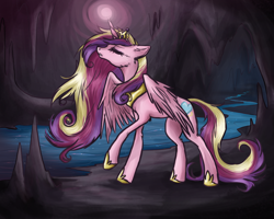 Size: 1000x800 | Tagged: safe, artist:coffeesorbet, princess cadance, alicorn, pony, female, mare, princess sadance, sad, solo