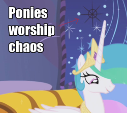 Size: 400x353 | Tagged: safe, screencap, princess celestia, alicorn, pony, chaos, chaos star, heresy, solo, warhammer (game), warhammer 40k