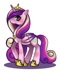 Size: 702x835 | Tagged: safe, artist:poppeto, princess cadance, alicorn, pony, solo